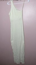New 195 Enza Costa Cream Tank Midi Dress XS