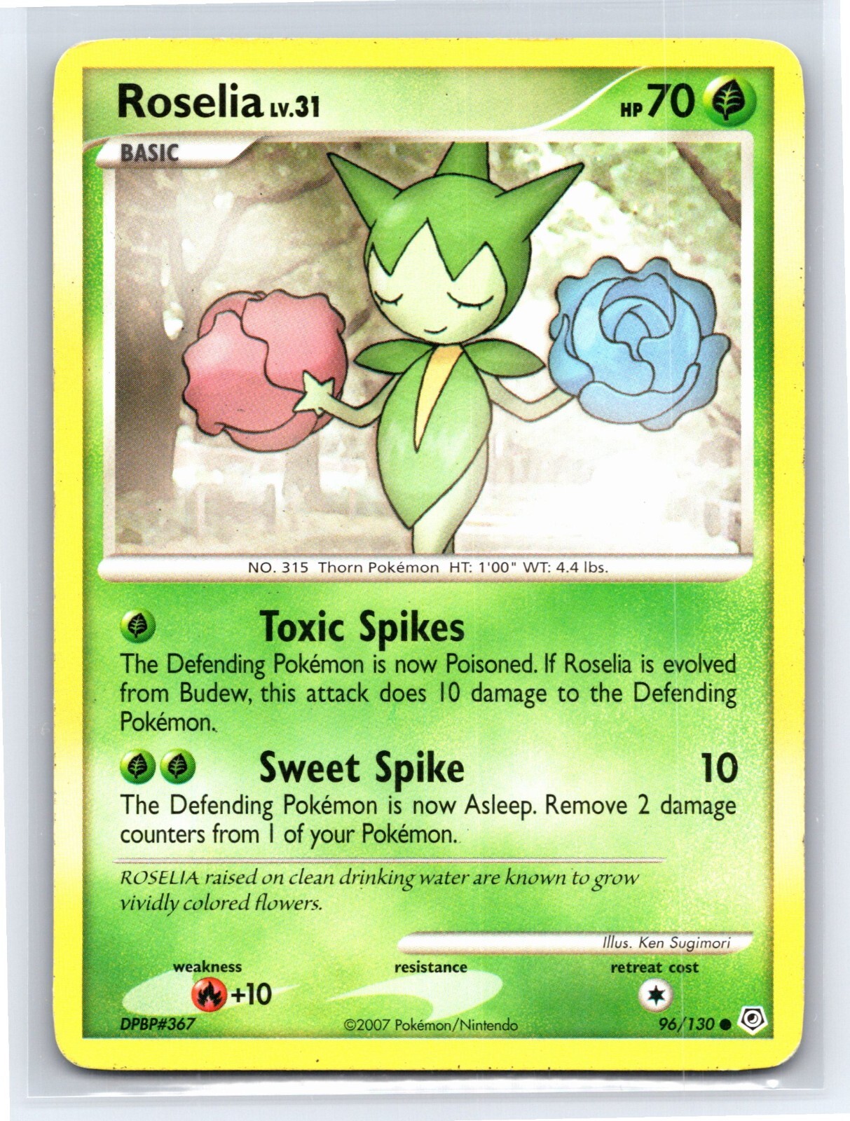 2007 Pokemon TCG - Diamond & Pearl - Roselia Regular 96/130 