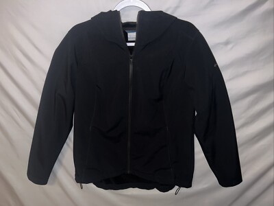 Columbia Hooded Jacket Mens Size Large Black Full Zipper Worn Once Fleece