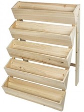 5 Tier Step Wooden Planter Flower Plant Herbs Pot Grow Box Stand