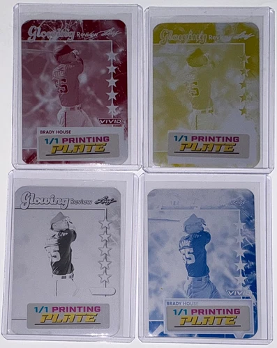 2024 Leaf Vivid Baseball Brady House Glowing Review Printing Plate 1/1 Set
