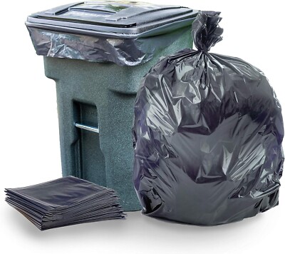 96 Gallon Trash Bags for Garbage Container Outdoor Waste Bin Liners 25 Count
