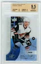 2015-16 UD UPPER DECK ICE Max Domi RC ROOKIE 19/99 COLUMBUS GEM MINT BGS 9.5
