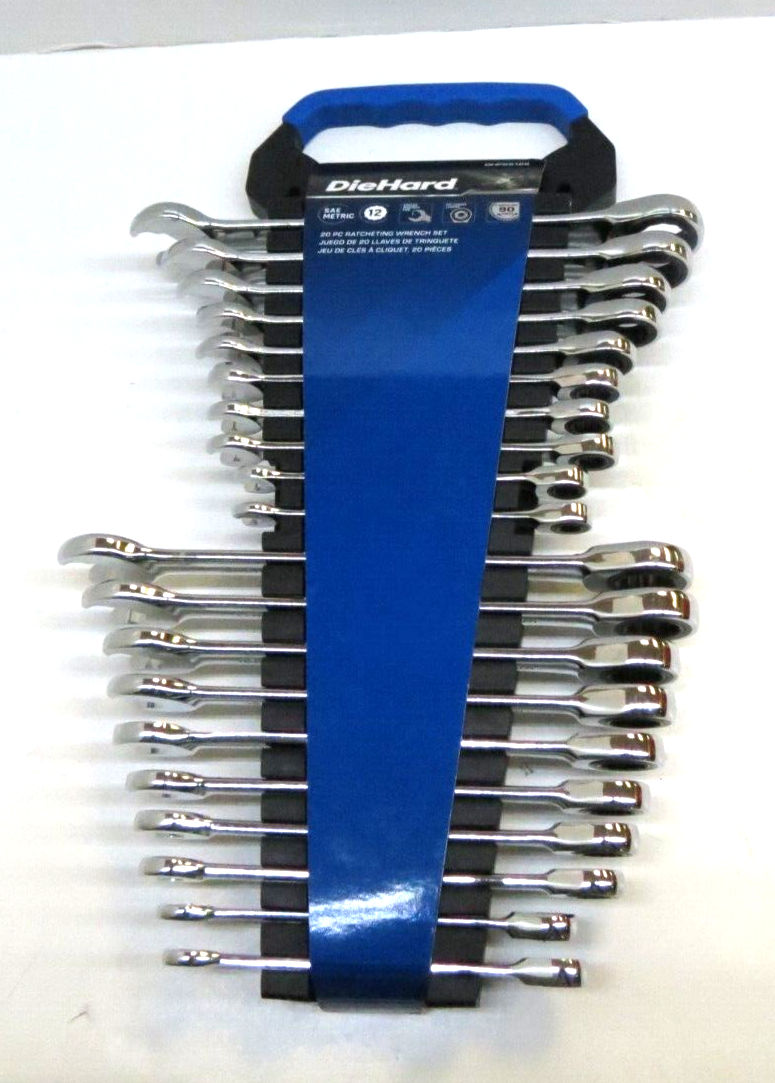 DieHard DHP55129 20 PC Ratcheting Wrench Set SAE & Metric 12 Point eBay