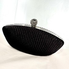 Women's Clutch Bag / Handbag - Black Satin Bag / Occasions / Weddings / Bridal