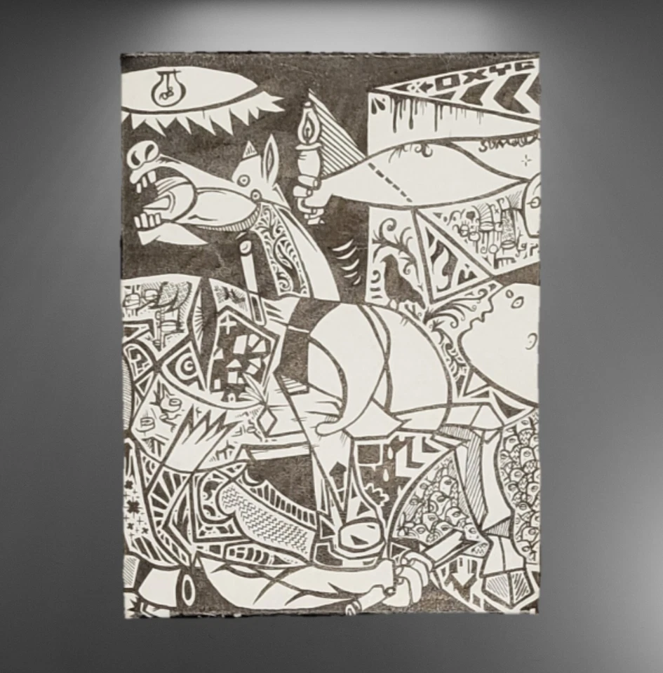 Guernica от Пабло Пикассо 3 шт. растянутый холст печать настенное искусство декор 16 X 36 - Изображение 4 из 4