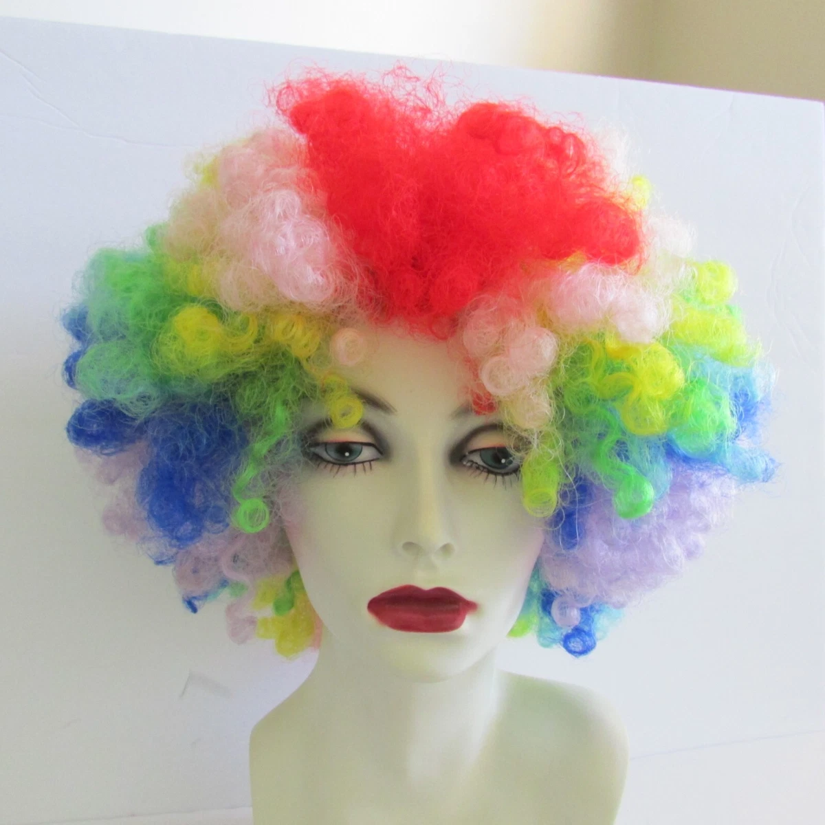 Rainbow afro wig deals