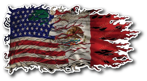 USA American Mexico Mexican Pride Country Flag 3M Decal Sticker Car Truck Window - Bild 1 von 5