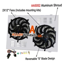 Electric Radiator Fan+Shroud For 1968-1987 85 Chevy Chevelle El Camino Impala GM