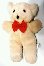 Superior Toy and Novelty Plush Koala Bear Tan 10" Red Bow Tie Vintage Fair Prize
