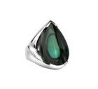 BACCARAT PSYDELIC MEDIUM BLACK SCARABEE .925 STERLING SILVER RING NEW FRANCE