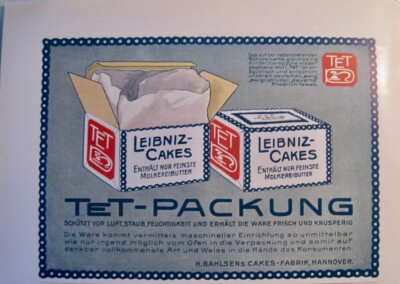 Originalwerbung Reklame von 1911 Leibniz-Cakes TET-Packung
