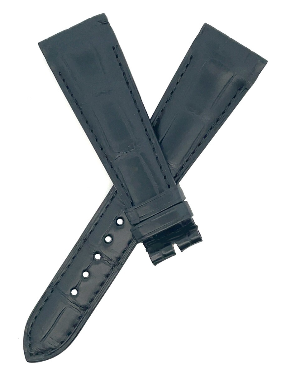 Girard Perregaux 22mm x 16mm Black Alligator Leather Watch Band