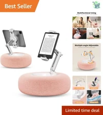Ergonomic Adjustable Pillow Stand for Tablets 4.7"-13" - Cozy Pink Design