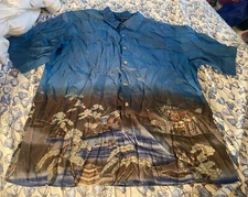 Citron Santa Monica Silk Mens Shirt sz 1 Large / XL Excellent