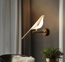 Nordic Golden Bird LED Wall Light Bedroom Living Room Wall Mounted Lamp Indoor