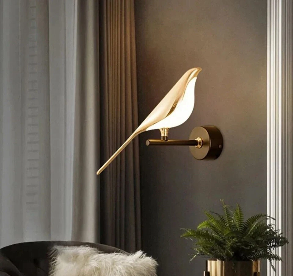 Nordic Golden Bird LED Wandleuchte Schlafzimmer Wohnzimmer Wandleuchte Innen - Bild 4 von 4