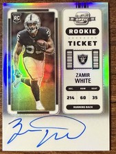 2022 Contenders Optic Zamir White RC On Card Auto Silver Prizm Rookie Ticket. rookie card picture