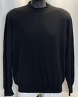 Toscano Black Merino Wool Sweater Men Size XL Made Italy Long Sleeve Crew Neck — photo 1