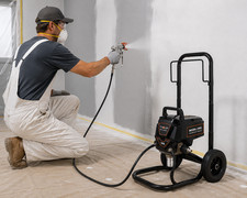 TMP 950W Airless Paint Sprayer 3000PSI Electric Paint Gun Stand Cart Home Commer