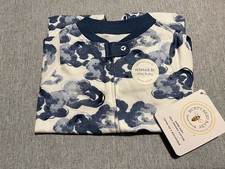 Burt's Bees Baby, Boys, One Piece, Romper 100 Organic Cotton, Zipper, Clouds