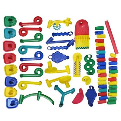 Discovery Toys Marbleworks Marble Run Lot 65 Pieces Plus 20 Marbles