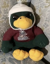 6.5 Inch Quad City Mallards Mo Mallard Mascot Plush Doll UHL Hockey 2002 No Tag