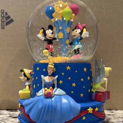 Hallmark Disney Walt's 100th Snow Globe Mickey Minnie Cinderella Tinker Bell