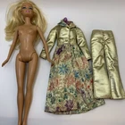 Vintage Barbie Brocade Coat and Pants and Doll Beach Feet