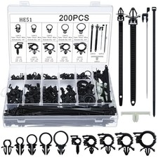pcs Car Wire Loom Routing Clips Push Mount Cable Tie Assortment 15 Sizes 200