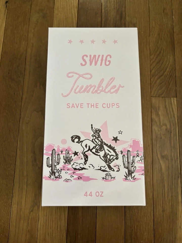 Vaso aislante SWIG Drinks 44 oz rosa 2025 Save The Cups nuevo en caja en mano Foto 4 de 4
