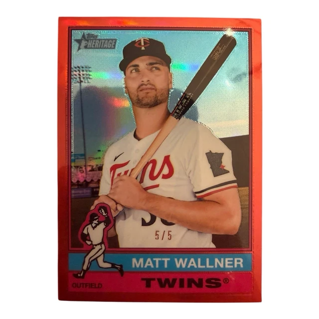2025 Topps Heritage High Number Matt Wallner Red Refractor #682 /5