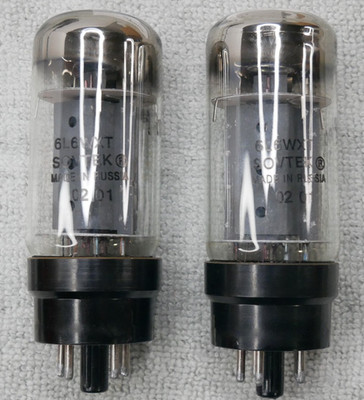 6L6WXT PAIR SOVTEK GUITAR AMPLIFIER POWER TUBES MADE IN RUSSIA TEST EXCELLENT