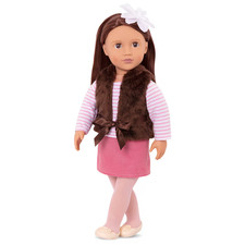 46 cm 18 pouces Our Generation Sienna 18-inch Fashion Doll with Faux-Fur Vest