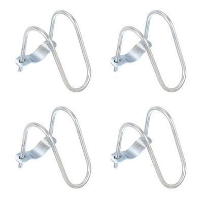 uxcell Cross-Connector Vertical Pipe Clip, 4pcs Fit 50mm, Silver