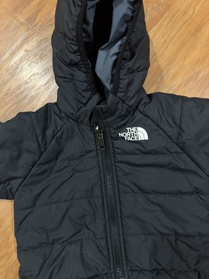 The North Face Puffer Jacket 3-6 Months Infant Reversible Full Zip Black