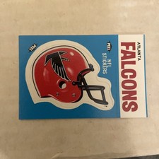 1986 FLEER TEAM ACTION STICKER #NNO ATLANTA FALCONS HELMET DOUBLE BUBBLE