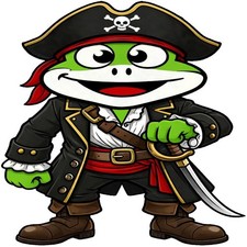 30 Custom Pirate Frog Personalized Address Labels