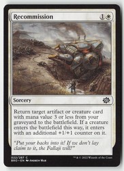 Recommission 022/287 The Brothers' War Common White Sorcery MTG