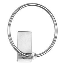 Towel Ring Wall Mounted Stainless Steel Towel Holder with Adhesive,5.5" Ring