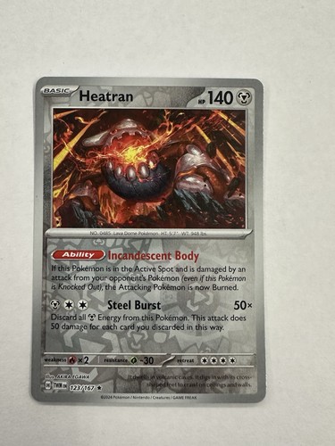 Heatran 123/167 (NM) - Twilight Masquerade Pokémon