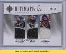 2009 Ultimate Collection Six Jerseys 8/50 DeAngelo Williams Reggie Bush 0v1