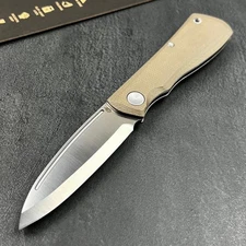 Gerber Tan Micarta Handle Mansfield Slip Joint D2 Blade Folding EDC Pocket Knife