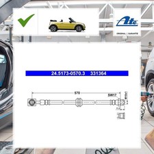 1x Ate Bremsschlauch MINI MINI Cabriolet (R52) One