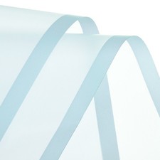 10pcs Transparent Light Blue Border Flower Wrapping Paper 22.8"x22.8"Waterproof