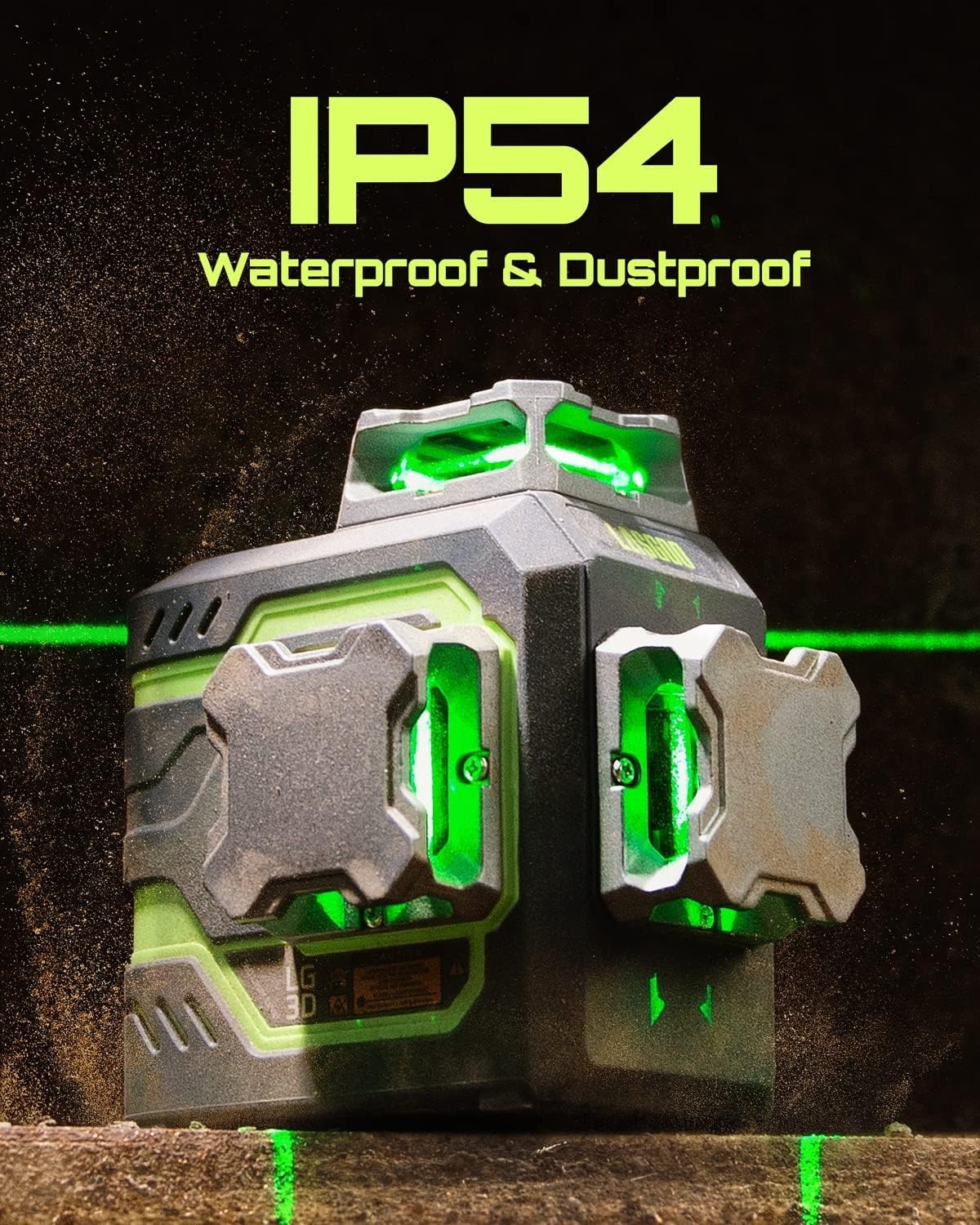 Versatile 3x360° Green Laser Level with Magnetic Stand for DIY & Construction