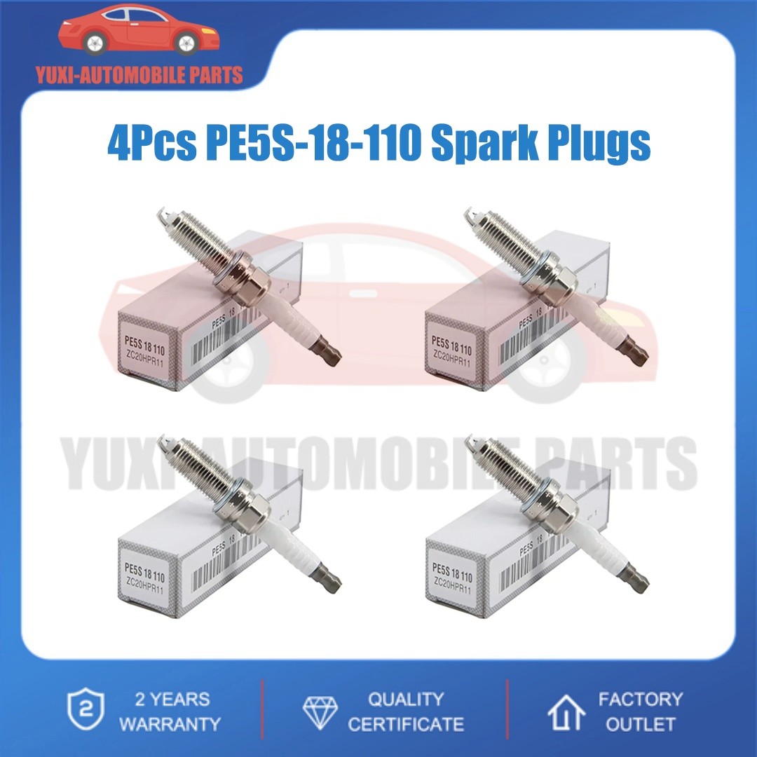 Genuine 4Pcs ZC20HPR11 PE5S-18-110 Iridium Spark Plugs For Mazda 3 6 CX-3 CX-5