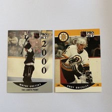 1990-91 Pro Set NHL Hockey Trading Card Lot 15  Cards Gretzky Brickley Shaw