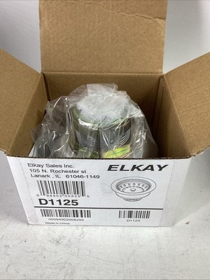 ELKAY D1125 Drain Stainless Steel Fits 3.5'' Drain Opening