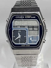 E513 Rare Citizen Alarm Chime Digi Analog CITIZEN Watch